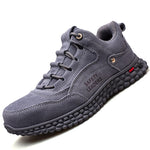 Genuine Leather Sneakers Work Safety Shoes Light Security Boots