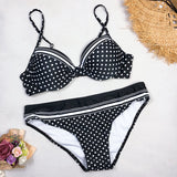 Sexy Swimsuit Bikinis Black  Set