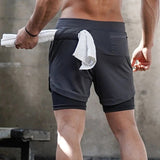 Fitness Double Lair Training Shorts For Man.