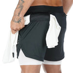 Fitness Double Lair Training Shorts For Man.