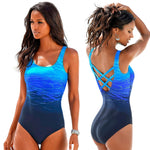 Criss Cross Back Sexy One Piece Women Swimsuit