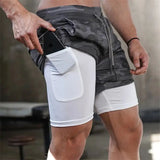 Fitness Double Lair Training Shorts For Man.